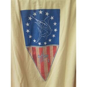 Guy Harvey L Yellow Patriotic America Marlin T Shirt